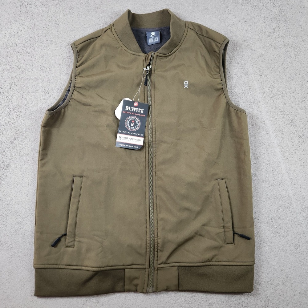 Little Donkey Andy Technical Softshell Vest Mens Size Medium Lined Reflective